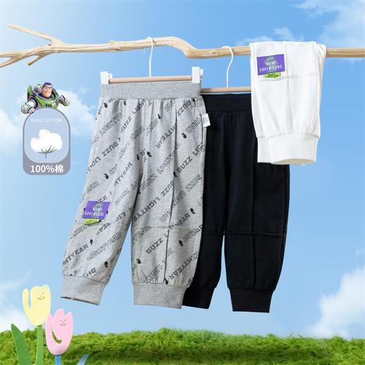 【商场同款】迪士尼童装 男童春季新款休闲裤中小童满印九分裤运动束脚裤 商品图2