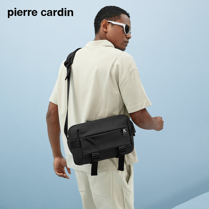 皮尔卡丹simplify系列 日式立体横身包男士斜挎包