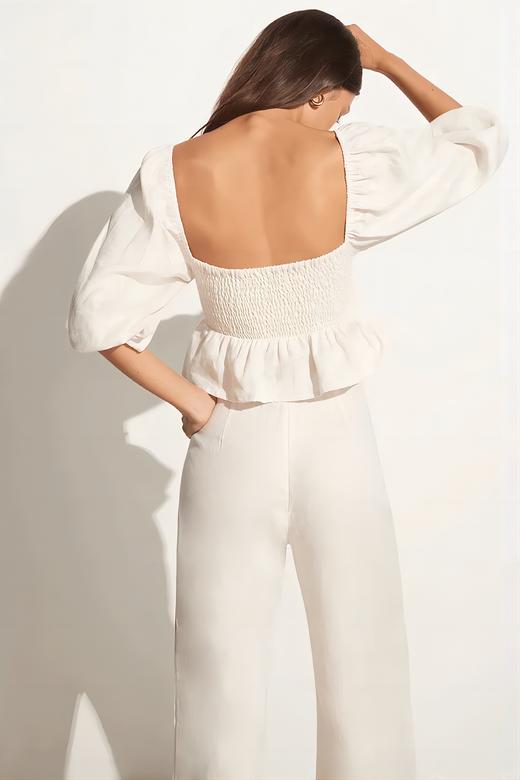 FAITHFULL THE BRAND - VIVICA TOP-EGGSHELL - 女装 - 上衣 - 蛋皮色 商品图4