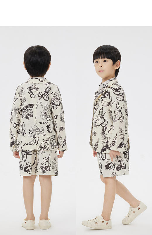 jnby   23年夏款  亚麻原创图案短裤  1N6E13790 商品图5