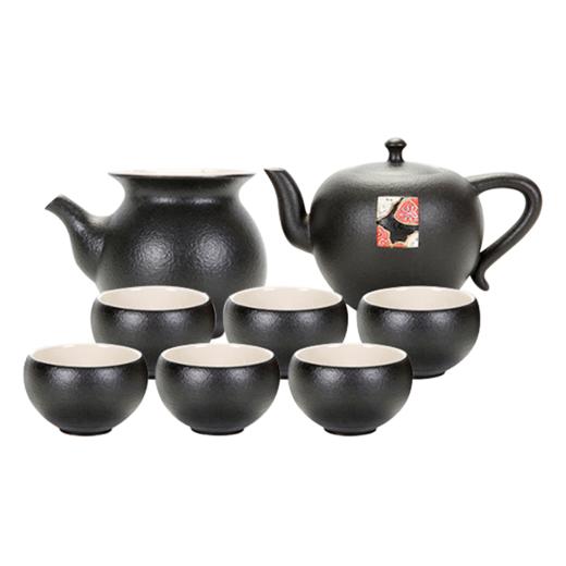 【清仓特惠5折，仅2套，无货退款】陆宝禅风刺绣茶礼茶组陶瓷泡茶具一壶六杯茶海杯子功夫茶组套装 商品图0