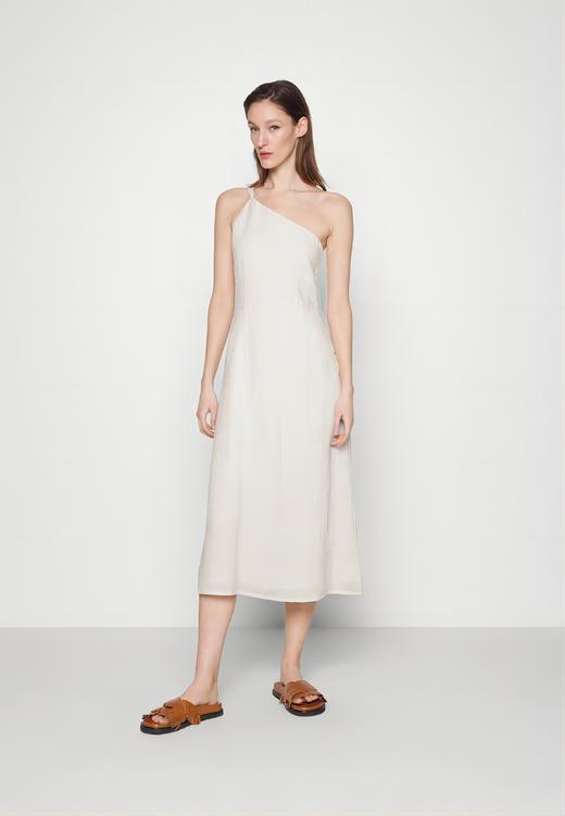 FAITHFULL THE BRAND - SOKO MIDI DRESS-EGGSHELL - 女装 - 连身裙 - 蛋皮色 商品图0
