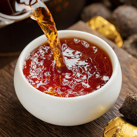 「普洱小沱茶礼罐装」云南普洱茶糯米香熟茶小方小沱茶小茶饼茶叶礼盒装250茶饮 商品图2