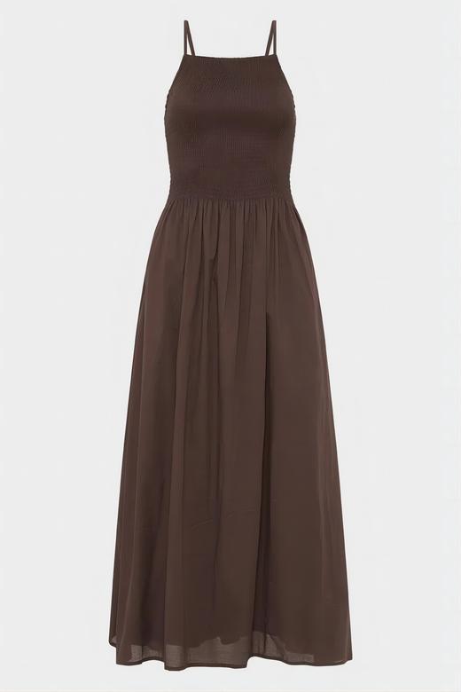 FAITHFULL THE BRAND - NOLIE MIDI DRESS-CHOCOLATE - 女装 - 连身裙 - 巧克力色 商品图12
