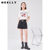 NEELLY纳俪商场同款2023夏季黑色短裤女系带阔腿休闲裤百搭直筒裤 商品缩略图3