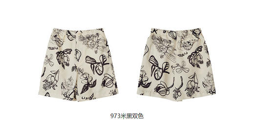 jnby   23年夏款  亚麻原创图案短裤  1N6E13790 商品图13