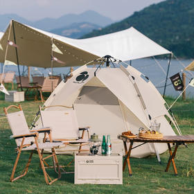 思凯乐（SCALER） 思凯乐户外露营公园休闲3-4人大空间速开透气防风防雨自动帐篷Z3423048 卡其色