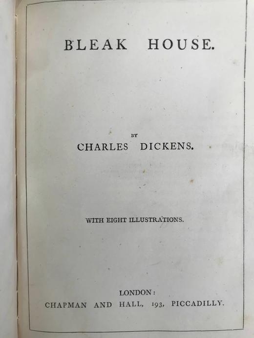 约19世纪后期 狄更斯《荒凉山庄》 8幅插图 真皮精装36开 商品图4