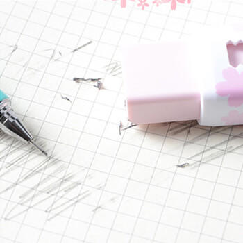 施德楼（STAEDTLER）推拉橡皮擦 伸缩式可锁橡皮少屑干净小学生专用开学必备素描绘画办公用品-限定樱花粉 商品图5