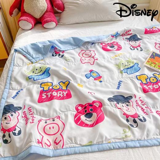 迪士尼正版授权【59元买一条送一条】 送手提袋1个 萌趣卡通图案 天然凉感竹棉水洗棉 儿童A类夏凉被 幼儿园yi菌大豆棉被子-SH 商品图3