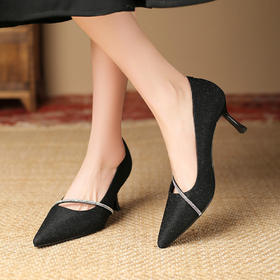 品质好货 | Safiya/索菲娅2023春夏新款尖头浅口通勤鞋豆豆鞋鞋子单鞋女鞋