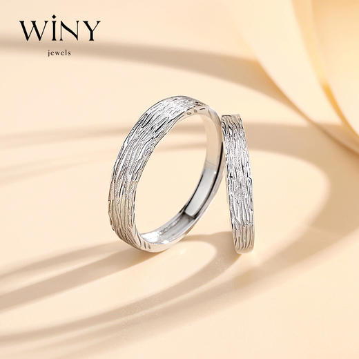 Winy999足银时光印记戒指送女友闺蜜节日生日礼物 商品图3