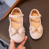 蝴蝶结水钻小皮鞋宝宝防滑软底豆豆鞋女童公主鞋2023春季新款韩版 商品缩略图6