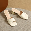 品质好货 | Safiya索菲娅2023新款二层牛皮鞋外穿凉拖粗跟高跟鞋百搭拖鞋子女鞋 商品缩略图10