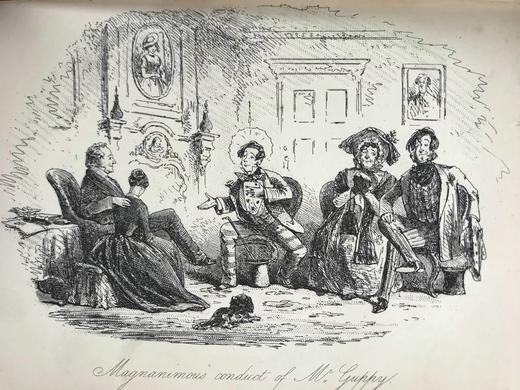 约19世纪后期 狄更斯《荒凉山庄》 8幅插图 真皮精装36开 商品图12