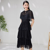 EITIE爱特爱女装夏季新款V领气质多层次蛋糕蕾丝拼接连衣裙礼服6677302 商品缩略图1
