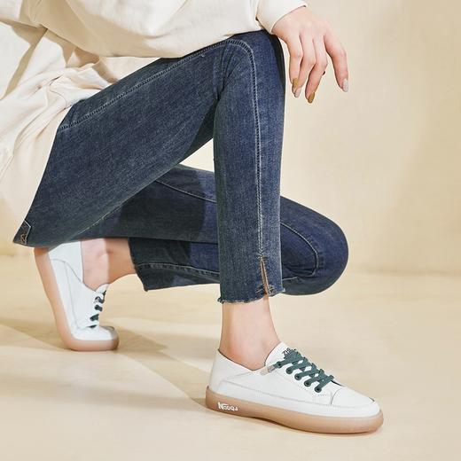 ZHR小白鞋女2023新款果冻底女鞋平底百搭透气休闲百搭软底运动鞋 商品图3