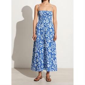 FAITHFULL THE BRAND - TERGU MAXI DRESS-SIDRA FLORAL PRINT - BLUE - 女装 - 连身裙 - 蓝色印花