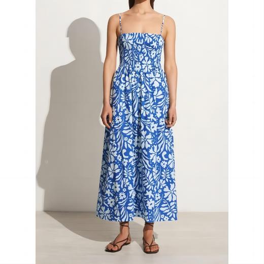FAITHFULL THE BRAND - TERGU MAXI DRESS-SIDRA FLORAL PRINT - BLUE - 女装 - 连身裙 - 蓝色印花 商品图0