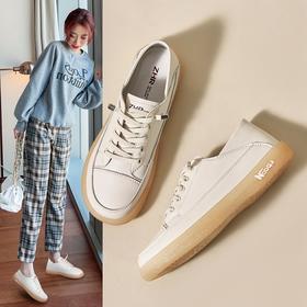 ZHR小白鞋女2023新款果冻底女鞋平底百搭透气休闲百搭软底运动鞋