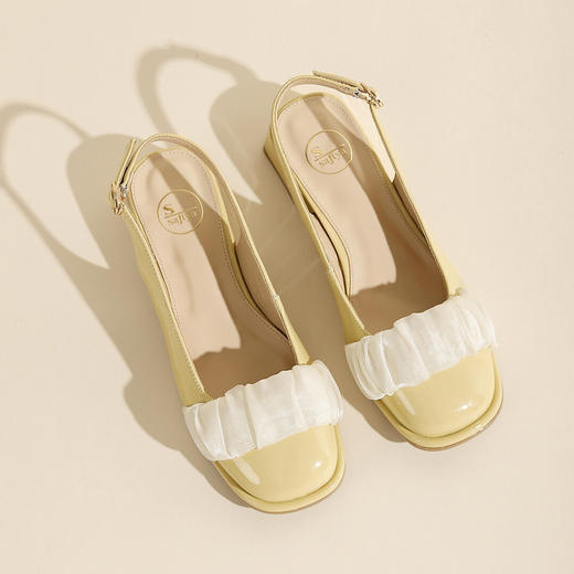 品质好货 | Safiya/索菲娅2023新款夏季女鞋羊剖层革一字扣凉鞋女鞋 商品图9