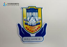 定制华南师范大学附属龙岗大运学校熨烫校徽姓名贴胸章缝制包邮51