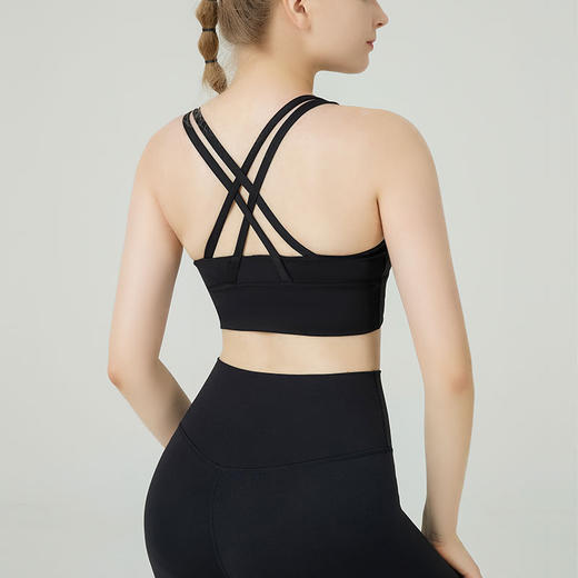 【买一赠一】2025luulu新品交叉美背裸感瑜伽背心Bra运动健身内衣跑步减震lulu运动文胸 商品图2