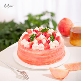 蜜桃覆盆子手作千层，可选6/8英寸