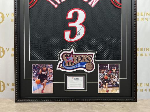 收藏系列 艾弗森 76人队3号黑色球迷版 亲笔签名球衣 商品图3