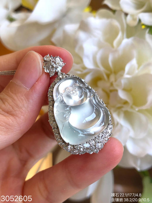 3052605，玻璃佛公吊坠  具体价格微信咨询 商品图1