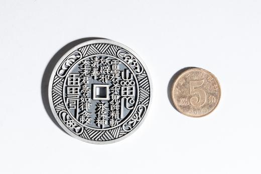 矩德泉坊 纯银手作   鬼方孔刻花（4.3厘米版）606 商品图5