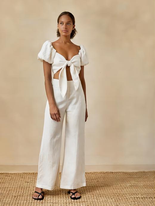 FAITHFULL THE BRAND - OTTAVIO PANTS-EGGSHELL - 女装 - 长裤 - 蛋皮色 商品图1