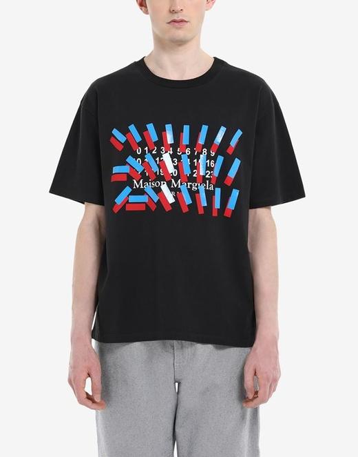 清仓不退换！现货！MM6 MaisonMargiela胶带数字印花圆领男女夏季短袖T恤 商品图0