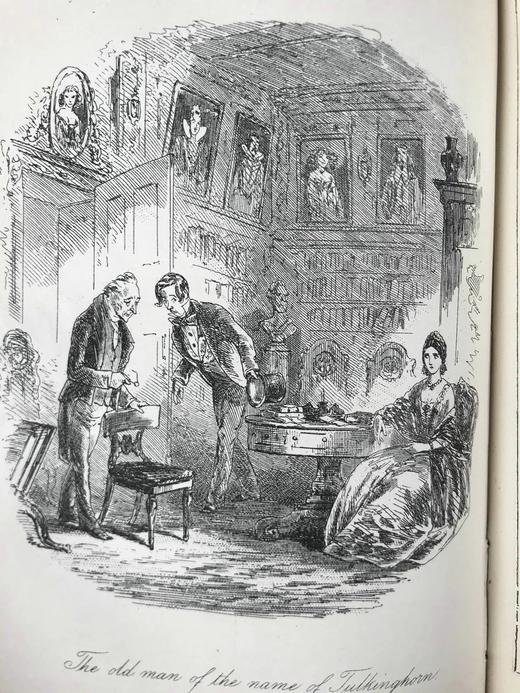 约19世纪后期 狄更斯《荒凉山庄》 8幅插图 真皮精装36开 商品图6