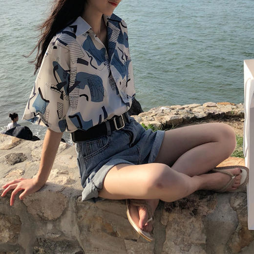 裁缝学苑AW36衬衫袖休闲衬衣V领1:1实物服装纸样剪裁图纸牛皮纸样 商品图4