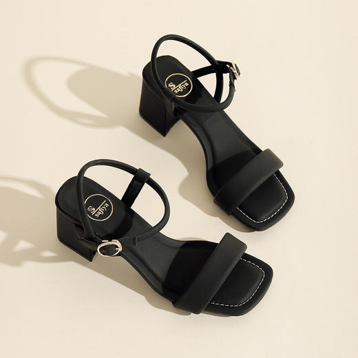 品质好货 | Safiya索菲娅2023新款羊剖层革一字带外穿凉鞋 商品图10