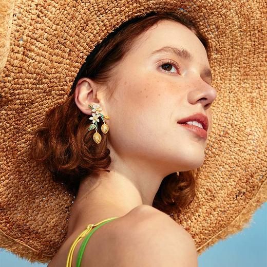 ZEGL设计师水果系列花朵耳环女2023新款爆款耳钉银针小众夏天耳饰 商品图1