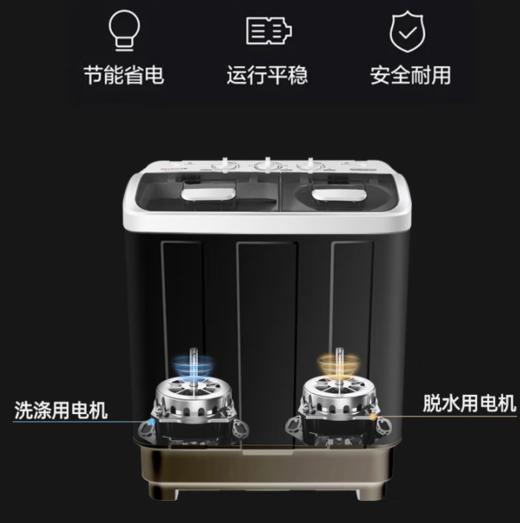 金帅4.5公斤(XPB35-2668SD)大容量半自动迷你小双桶洗衣机 母婴波轮脱水甩干洗洗衣机 商品图2