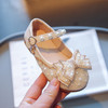 蝴蝶结水钻小皮鞋宝宝防滑软底豆豆鞋女童公主鞋2023春季新款韩版 商品缩略图3