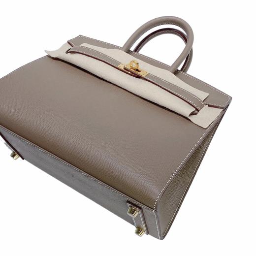 【现货预定款】Hermes 爱马仕 Birkin25 女士铂金包 金扣Epsom牛皮手提包 大象灰 商品图3