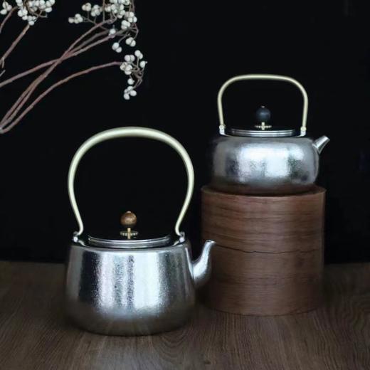 博友制钛 I 望月星辉纹提梁壶&小满云锦纹提梁壶，99.8%纯钛打造，烧水壶户外露营野营便携式茶壶 商品图1