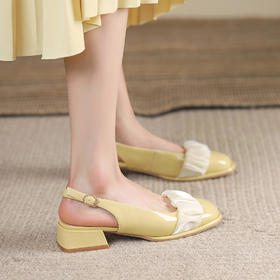 品质好货 | Safiya/索菲娅2023新款夏季女鞋羊剖层革一字扣凉鞋女鞋