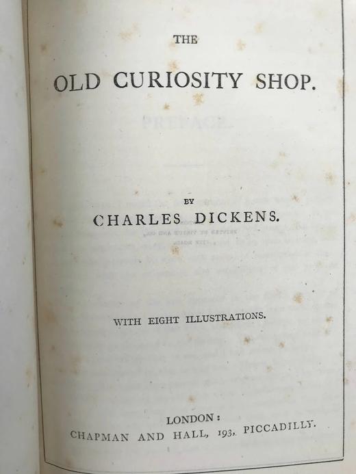 约19世纪后期 狄更斯《老古玩店》 8幅插图 真皮精装36开 商品图4