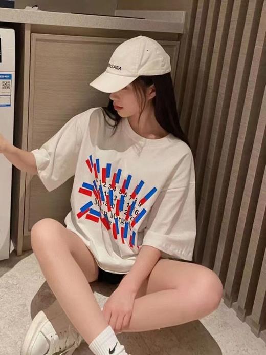 清仓不退换！现货！MM6 MaisonMargiela胶带数字印花圆领男女夏季短袖T恤 商品图3