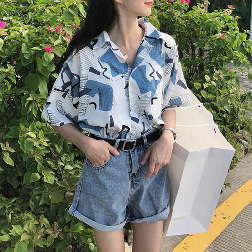 裁缝学苑AW36衬衫袖休闲衬衣V领1:1实物服装纸样剪裁图纸牛皮纸样 商品图5