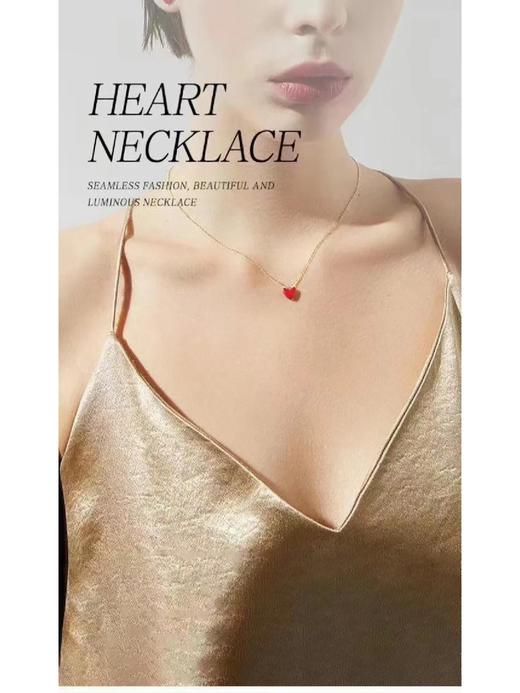 KALEINAKE 18K真金小红心项链(加赠KRRAMEL礼盒)[福利品] 商品图3