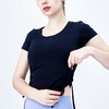 【买一赠一】2023新品luulu高端莱卡速干T恤两侧抽绳性感短袖运动透气瑜伽服女 商品缩略图1