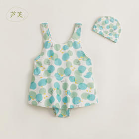 【马克珍妮 芦芙】夏装新款 女童法式荷叶边连体泳衣231115