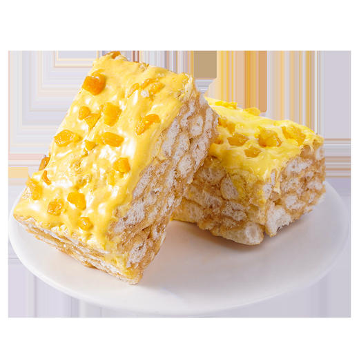 【越吃越上瘾！榴芒奶盖沙琪玛】果肉粒粒可见，有榴莲果肉芒果果肉，一口鲜香，馅料满满，榴莲芒果双拼水果粒牛乳萨其马早餐糕点心零食健康 商品图3