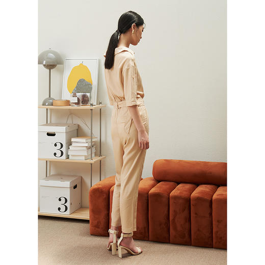 NEELLY纳俪商场同款时尚连体裤套装秋季设计感露肩上衣百搭阔腿裤N23044Q04552 商品图4